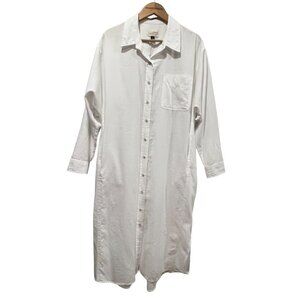 Universal Thread Cotton Midi Shirt Dress, NWT, White L